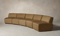 The Miles Modular Sectional - Tuscan Leather Camel