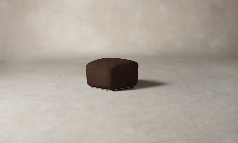 The Miles Ottoman - Italian Brushed Wool Cocoa