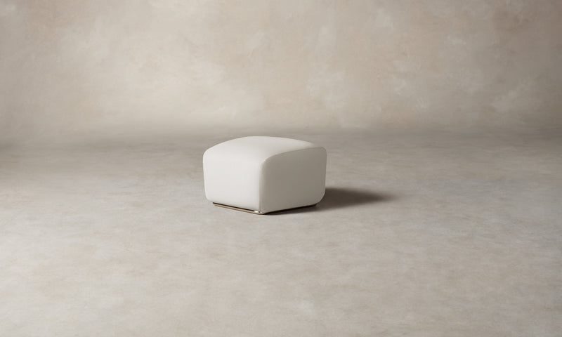 The Miles Ottoman - Italian Brushed Wool Vanilla