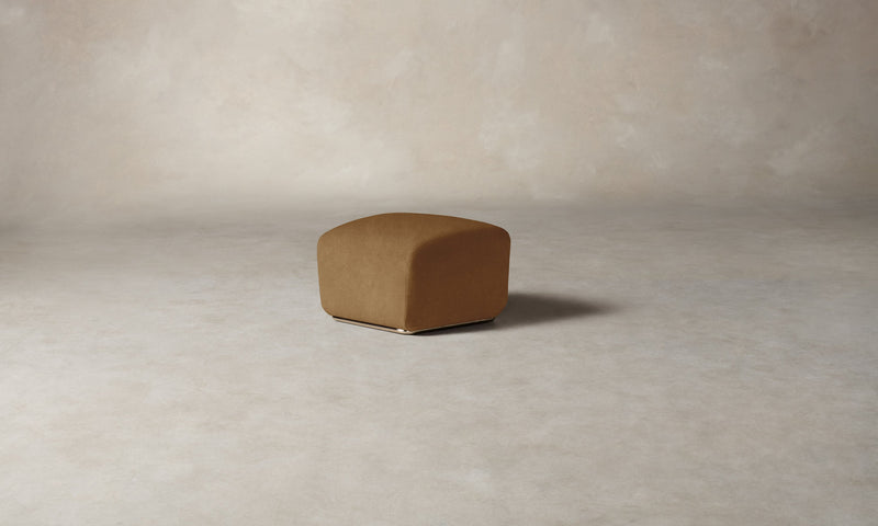 The Miles Ottoman - Mohair Brown Sugar