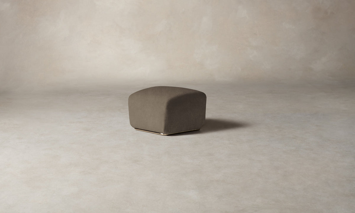 The Miles Ottoman - Mohair Mink