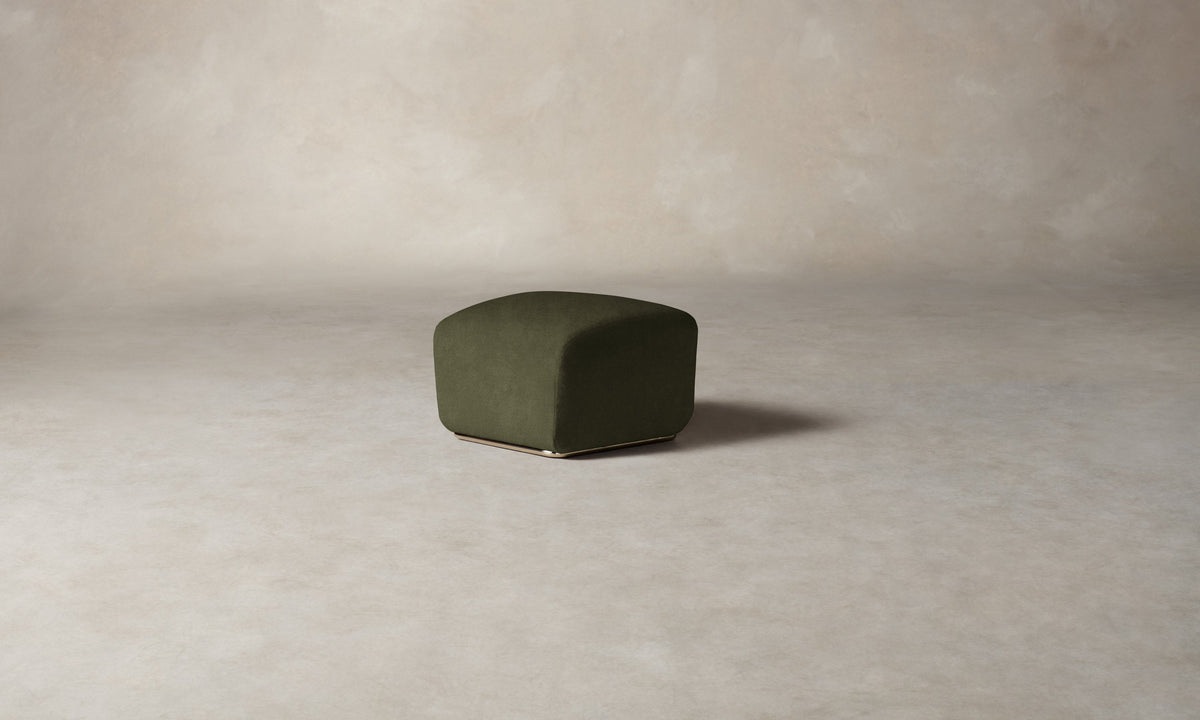 The Miles Ottoman - Mohair Moss