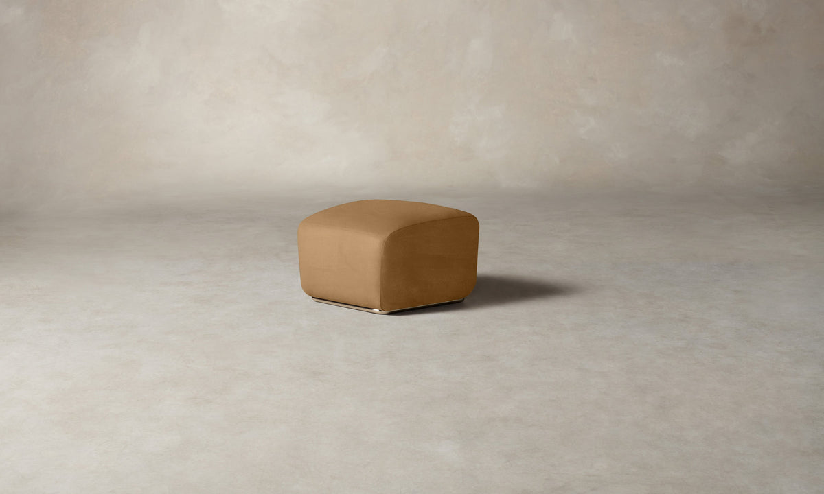 The Miles Ottoman - Nubuck Leather Rye