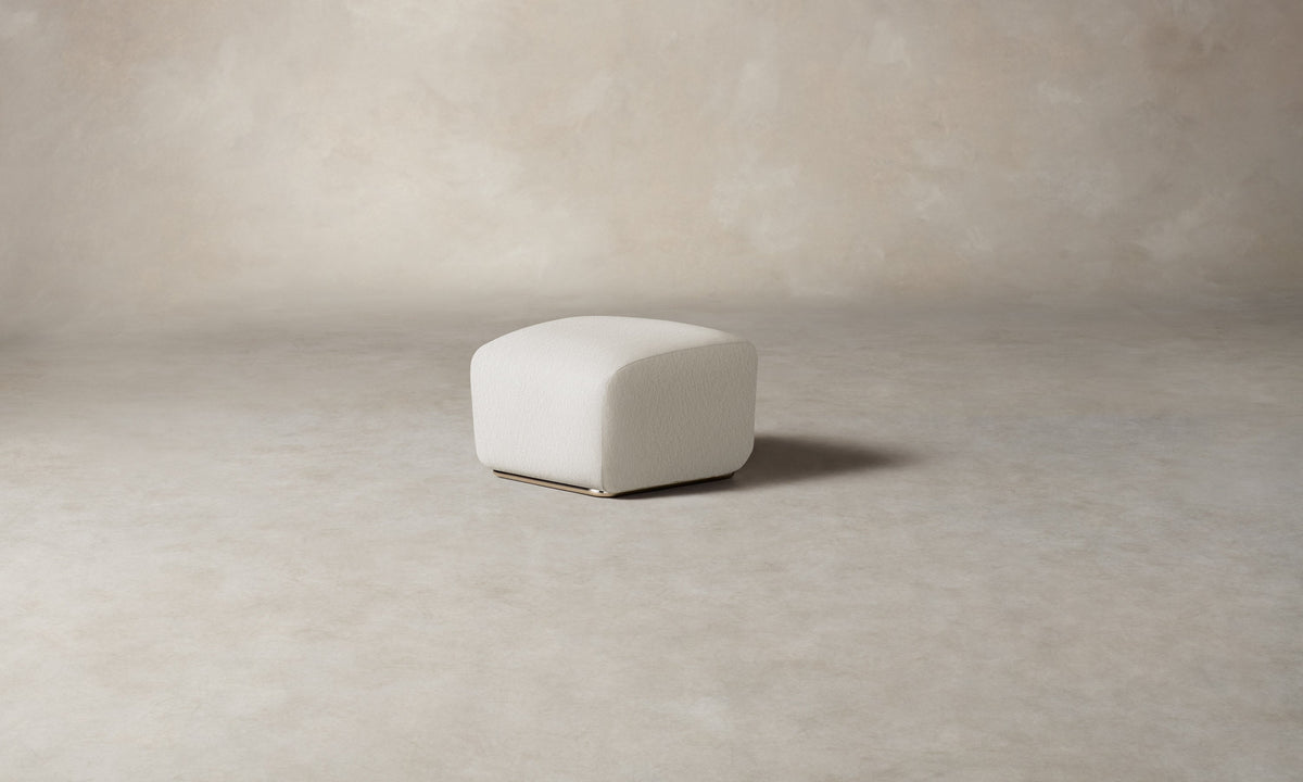 The Miles Ottoman - Performance Bouclé Polar