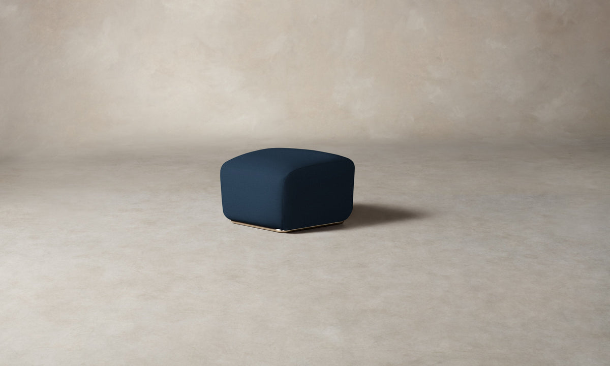The Miles Ottoman - Performance Linen Weave Bay