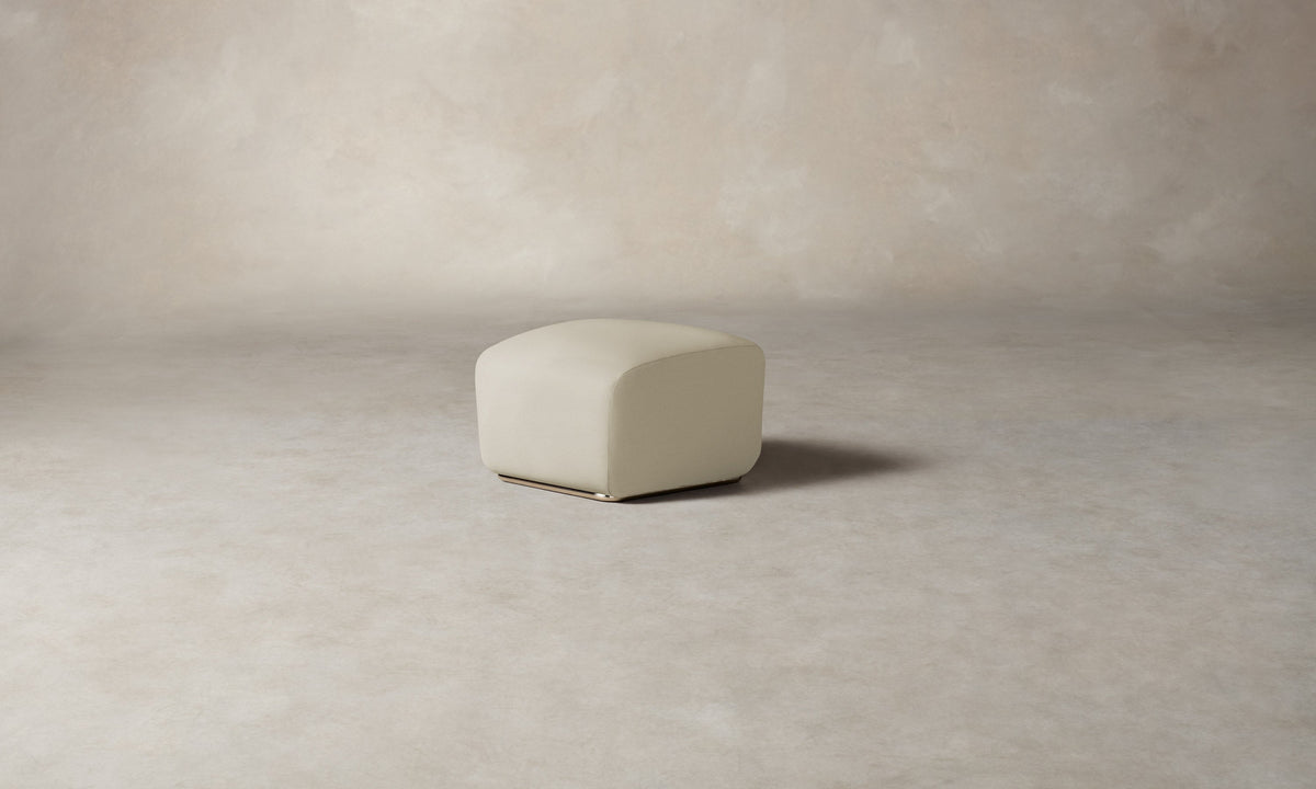 The Miles Ottoman - Performance Linen Weave Flour