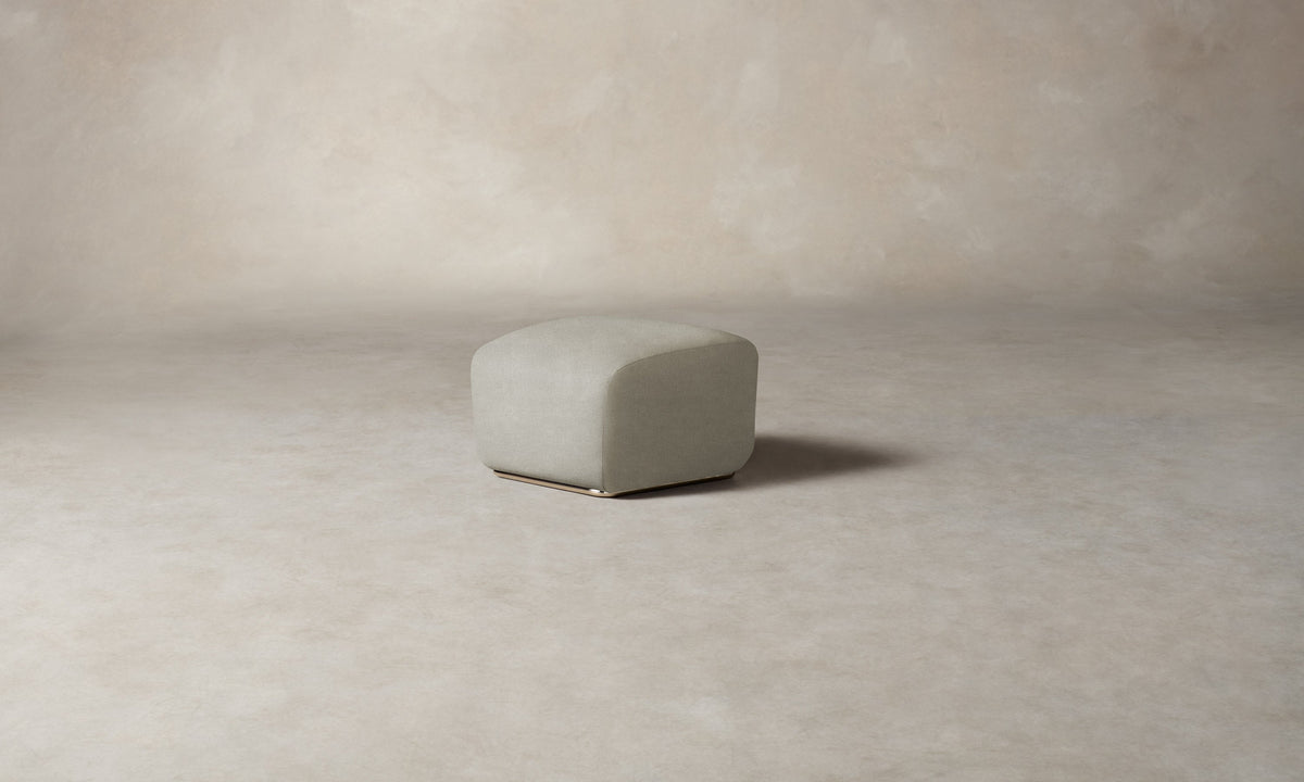 The Miles Ottoman - Performance Mélange Weave Flint