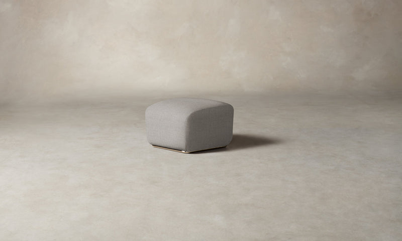 The Miles Ottoman - Performance Textural Weave Breeze