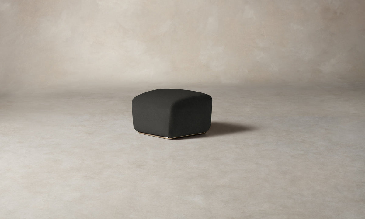 The Miles Ottoman - Performance Velvet Slate
