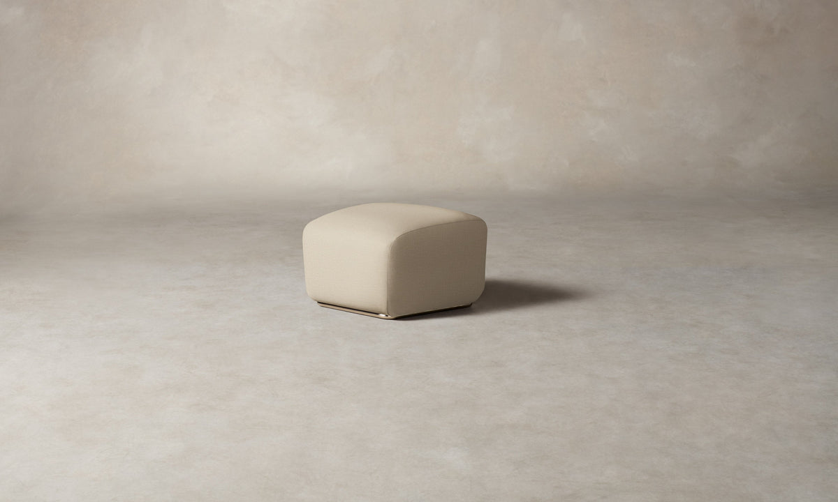 The Miles Ottoman - Performance Woven Chenille Desert