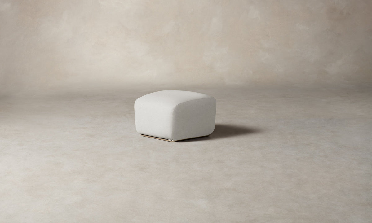 The Miles Ottoman - Performance Woven Chenille Lace