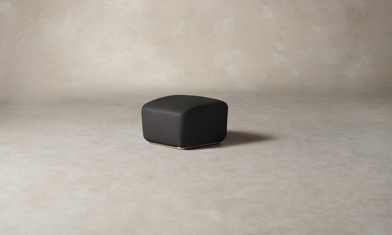 The Miles Ottoman - Tuscan Leather Seal