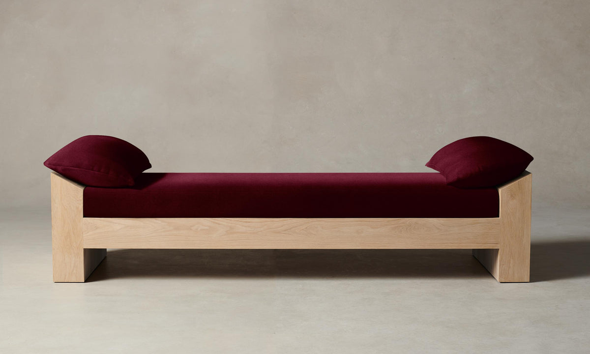 The Montauk Daybed - Mohair Crimson