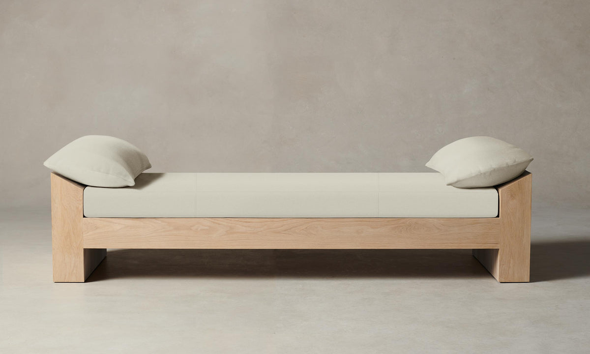 The Montauk Daybed - Pebbled Leather Swan