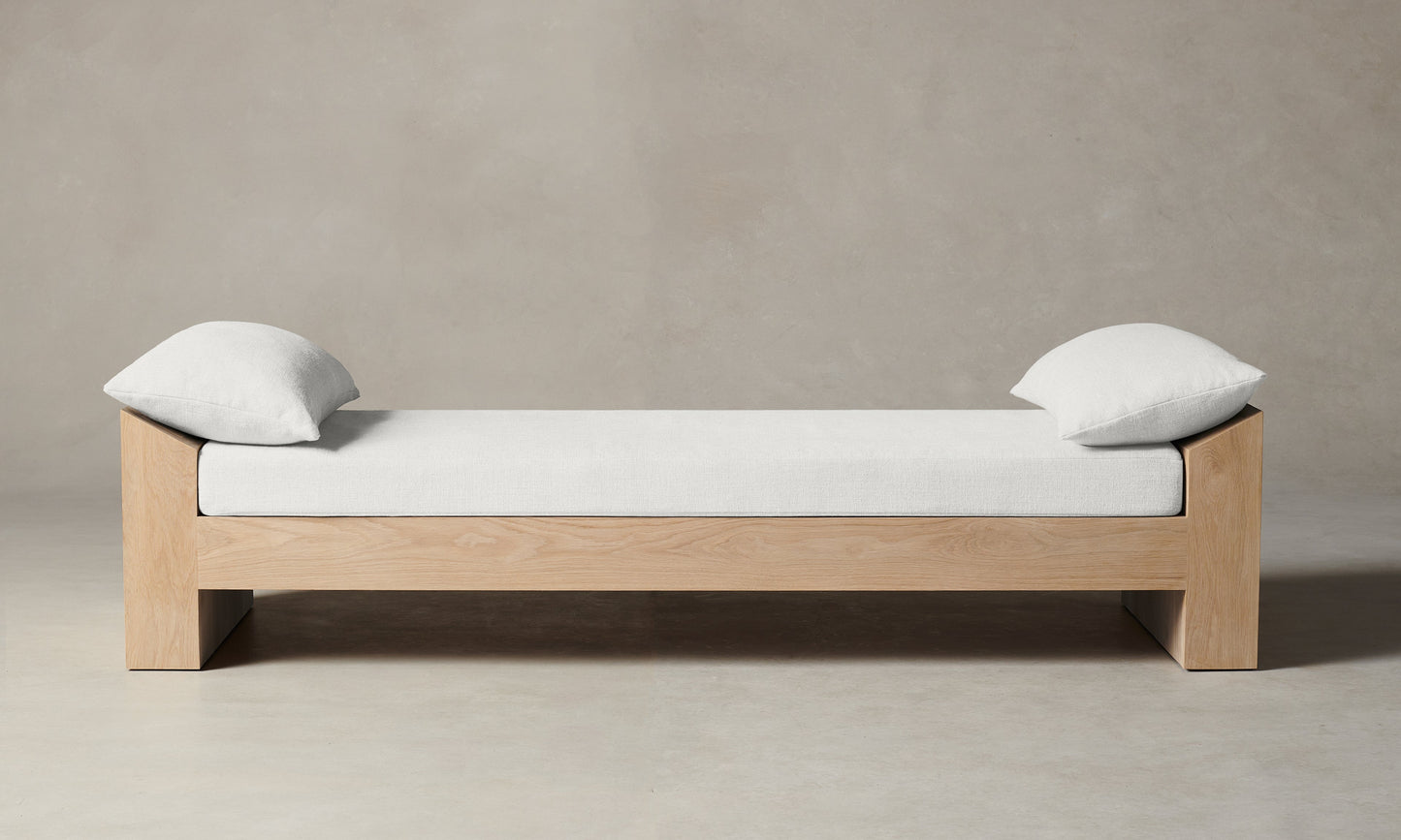 The Montauk Daybed - Performance Linen Weave Pure White