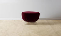 The Mott Stool - Mohair Crimson