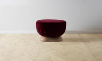 The Mott Stool - Mohair Crimson