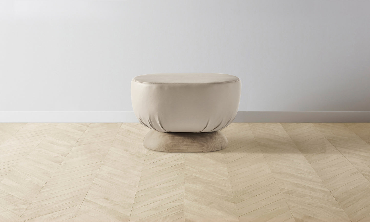 The Mott Stool - Pebbled Leather Stone