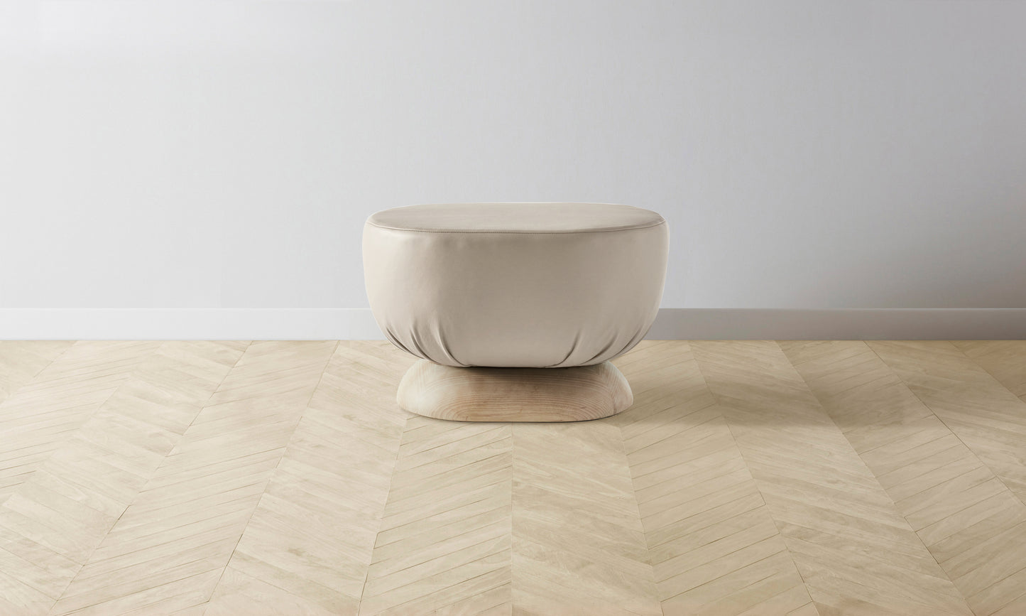 The Mott Stool - Pebbled Leather Stone