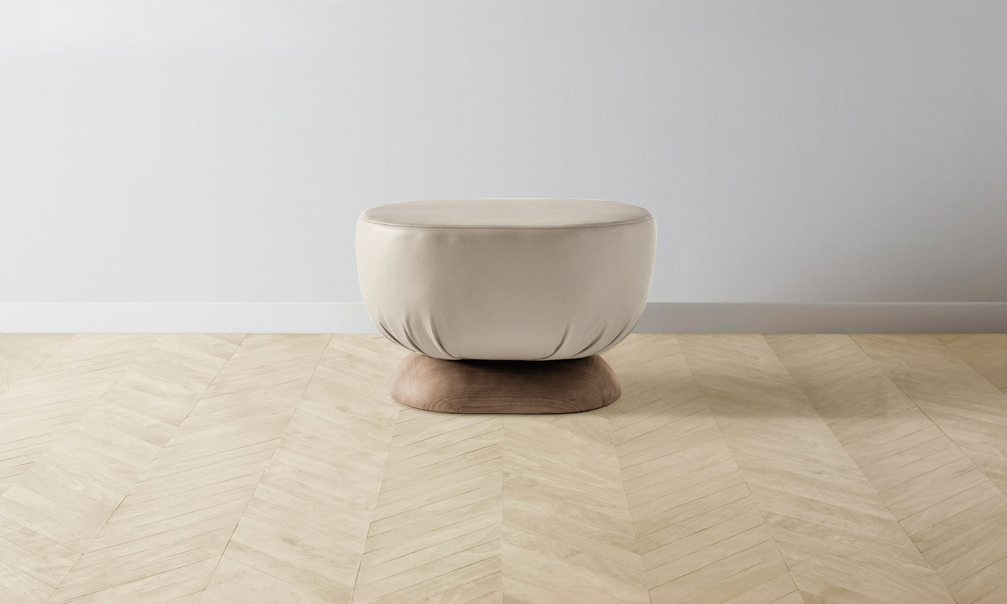 The Mott Stool - Pebbled Leather Stone