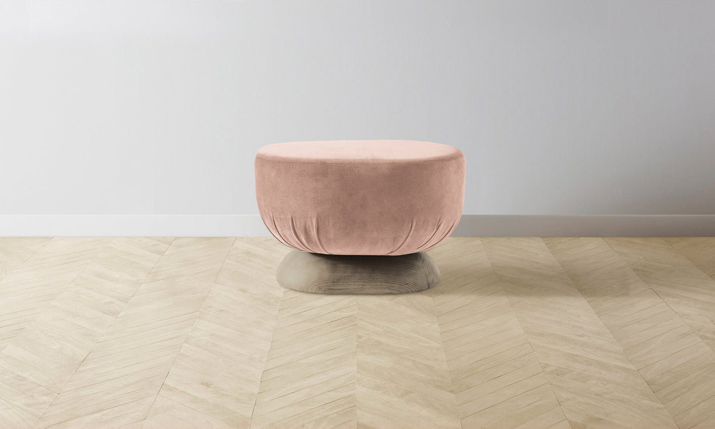 The Mott Stool - Performance Velvet Dusty Rose