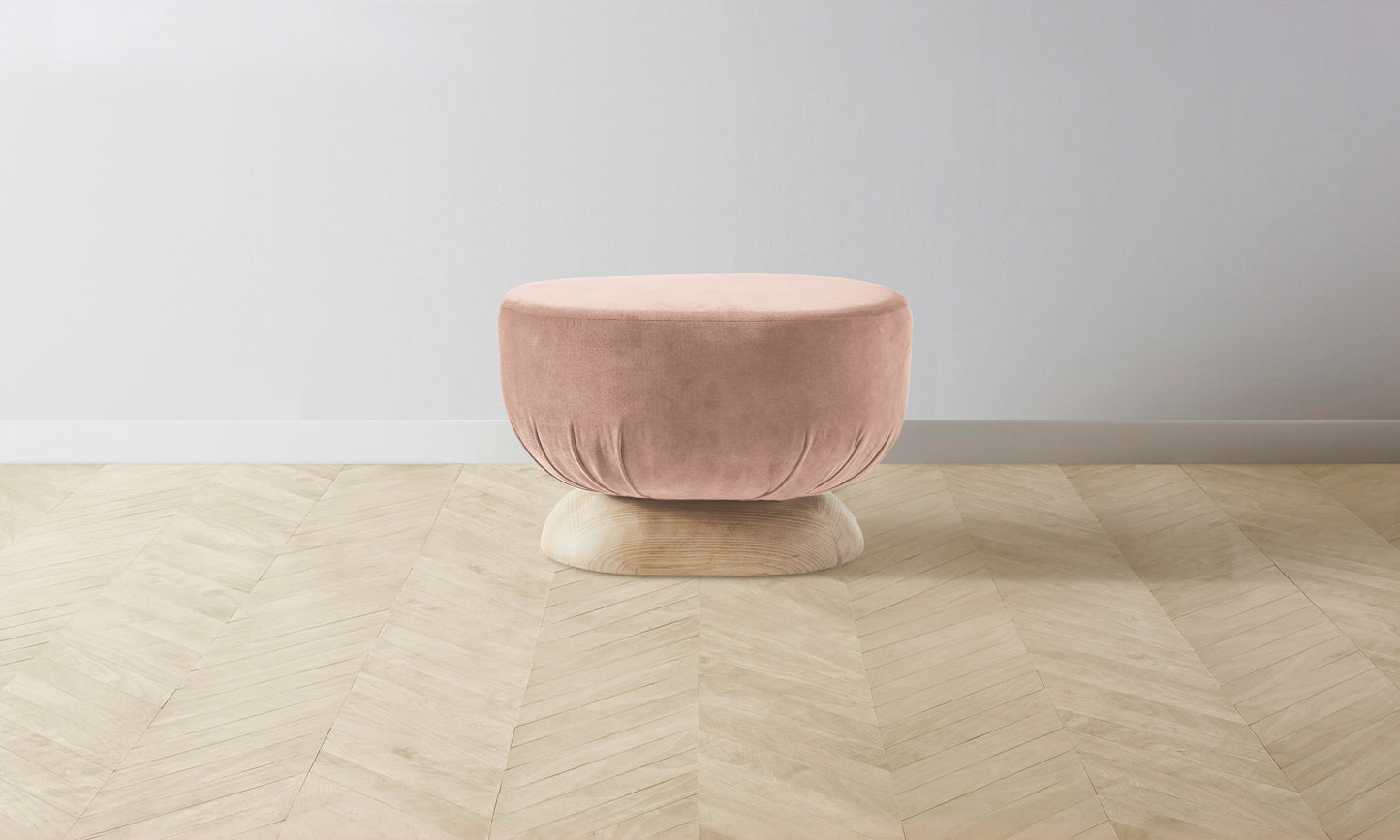 The Mott Stool - Performance Velvet Dusty Rose