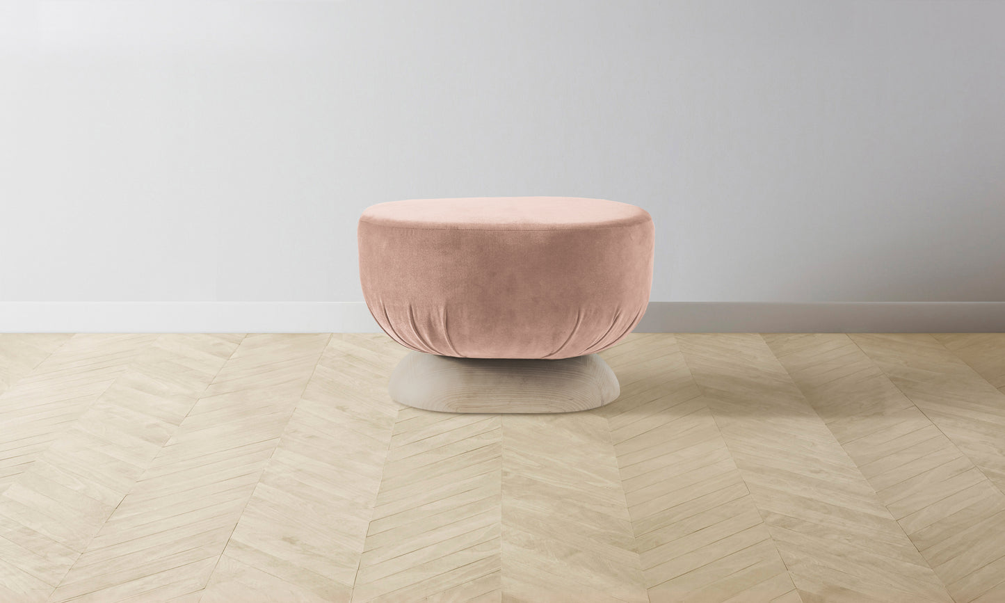 The Mott Stool - Performance Velvet Dusty Rose