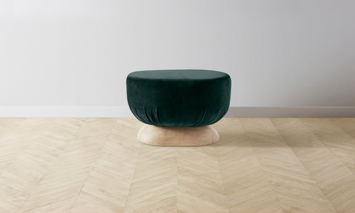 The Mott Stool - Performance Velvet Emerald