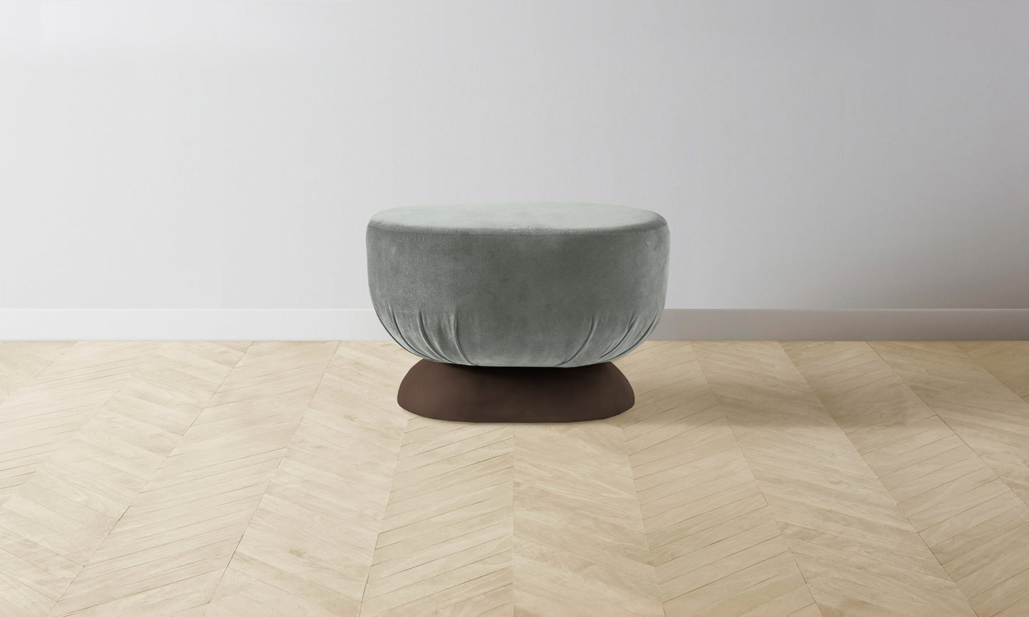 The Mott Stool - Performance Velvet Seafoam