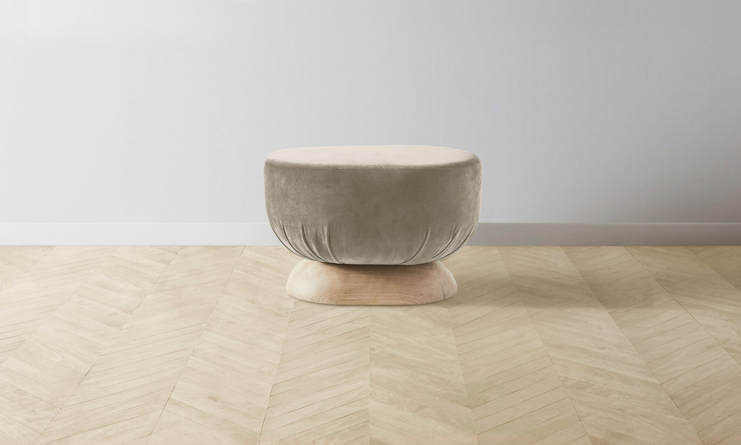 The Mott Stool - Performance Velvet Taupe