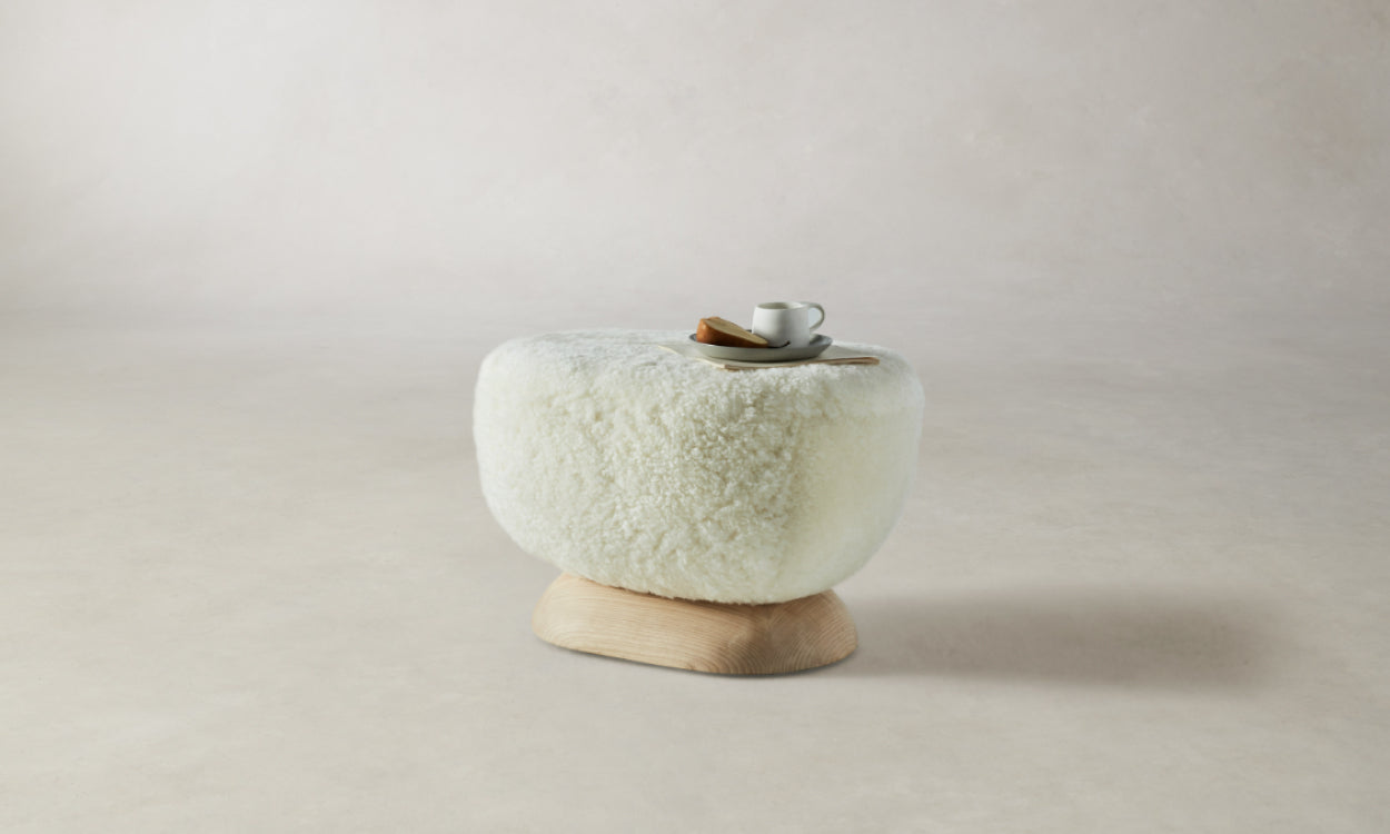 The Mott Stool - Shearling Ivory