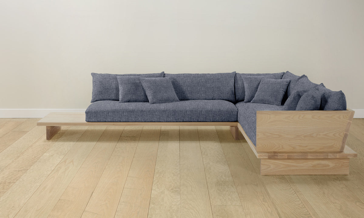The Muir Sectional - Heritage Belgian Linen Lake