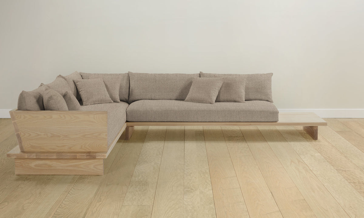 The Muir Sectional - Performance Textural Weave Earthen