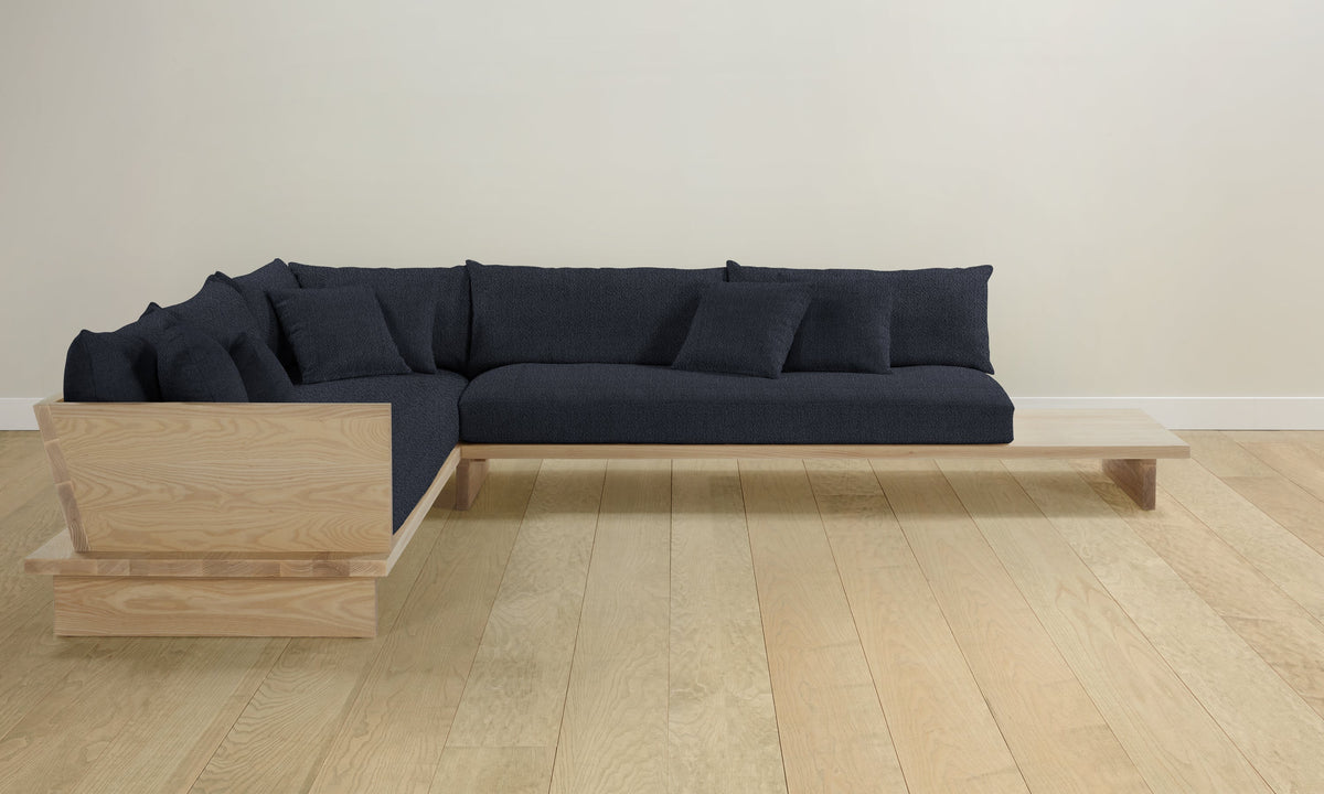 The Muir Sectional - Performance Textural Weave Marina