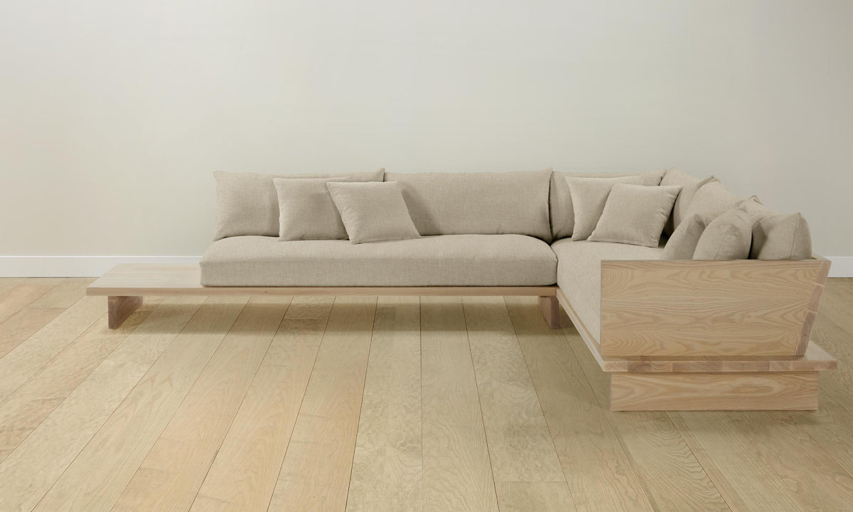 The Muir Sectional - Heritage Belgian Linen Alder