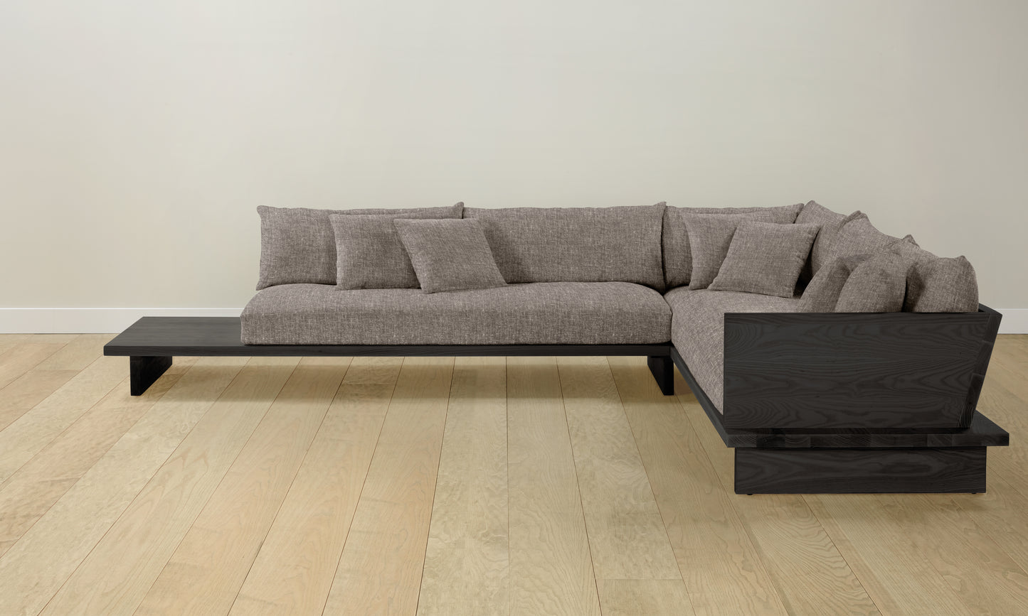 The Muir Sectional - Belgian Linen Carob