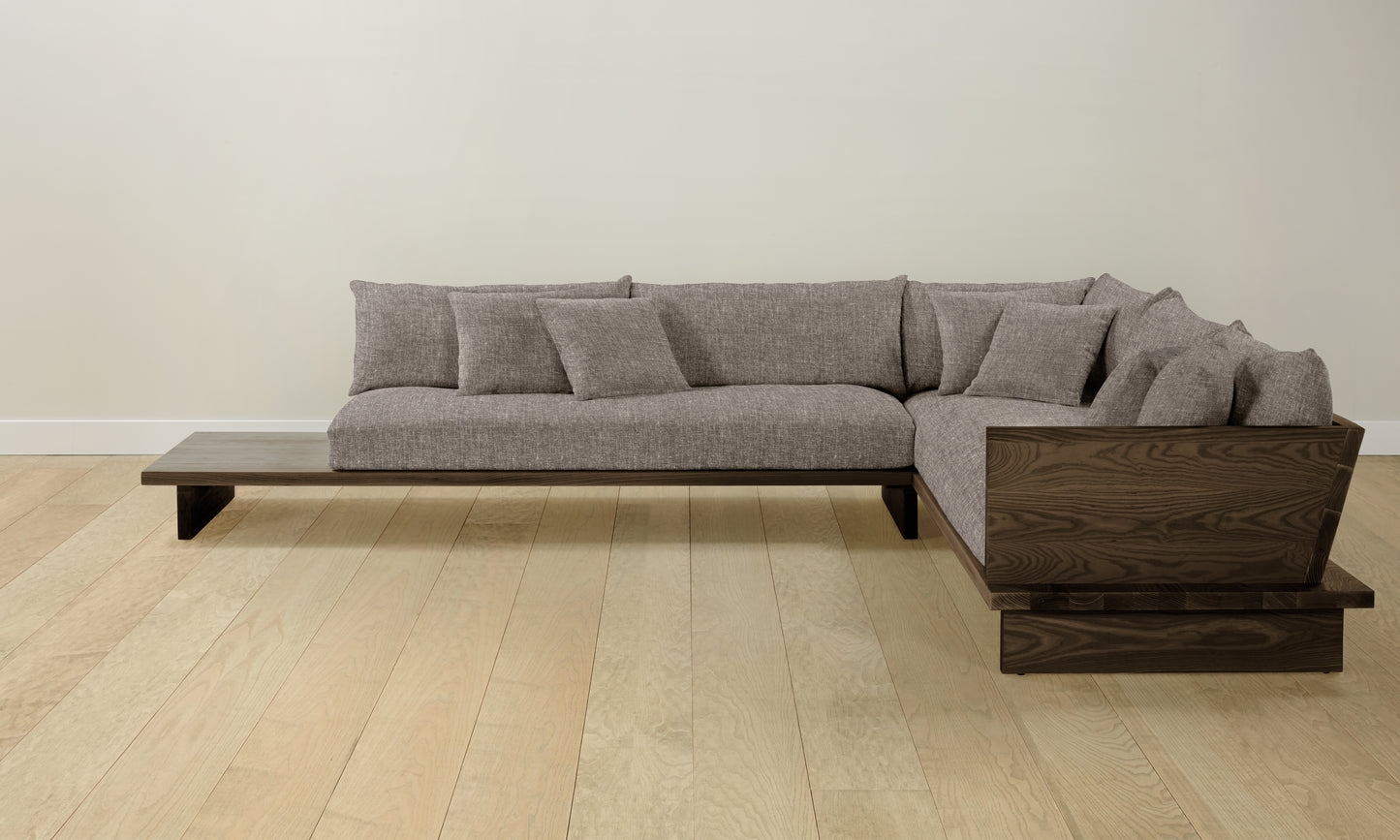 The Muir Sectional - Belgian Linen Carob