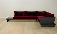 The Muir Sectional - Mohair Crimson