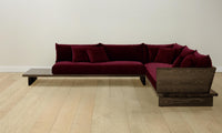 The Muir Sectional - Mohair Crimson