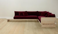 The Muir Sectional - Mohair Crimson