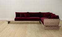 The Muir Sectional - Mohair Crimson