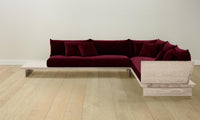 The Muir Sectional - Mohair Crimson