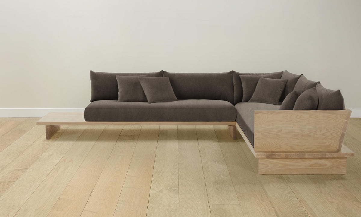 The Muir Sectional - Mohair Mink