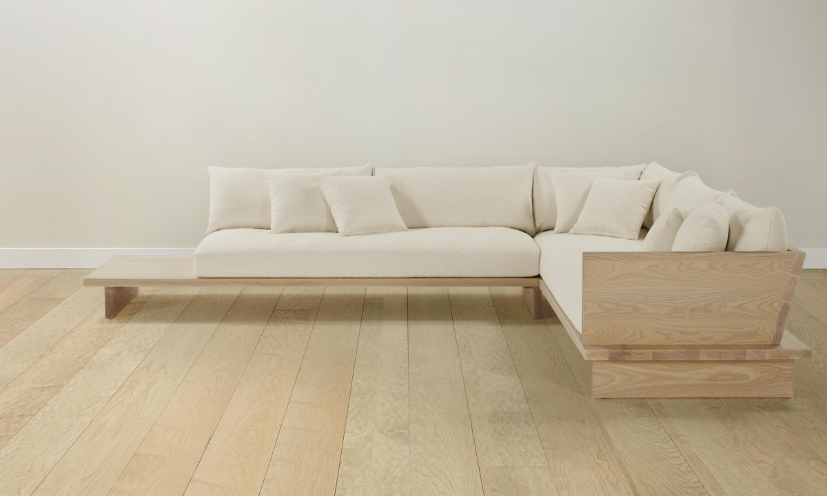 The Muir Sectional - Performance Linen Weave Prairie