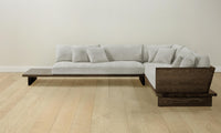 The Muir Sectional - Performance Mélange Weave Flint