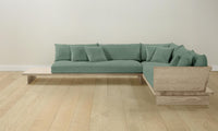 The Muir Sectional - Performance Stonewashed Linen Aspen