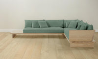 The Muir Sectional - Performance Stonewashed Linen Aspen