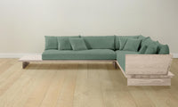 The Muir Sectional - Performance Stonewashed Linen Aspen