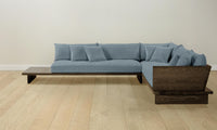 The Muir Sectional - Performance Stonewashed Linen Chambray