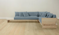 The Muir Sectional - Performance Stonewashed Linen Chambray